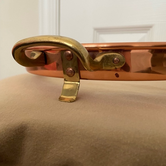 copper made in korea footed stand handled round - Picture 3 of 16